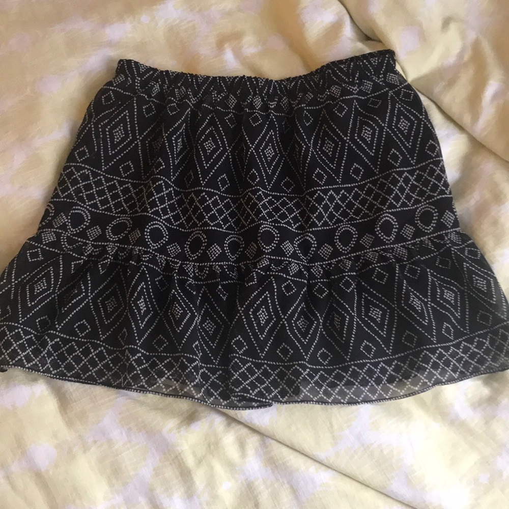 Madewell black print skirt